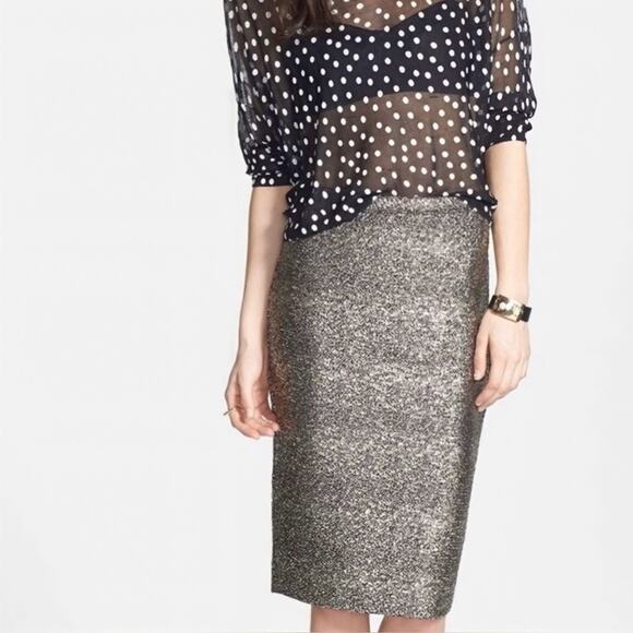 ๐ NWT June & Hudson High Waisted Pencil Skirt Sparkle Shiny Shimmer Party Large - Picture 5 of 15